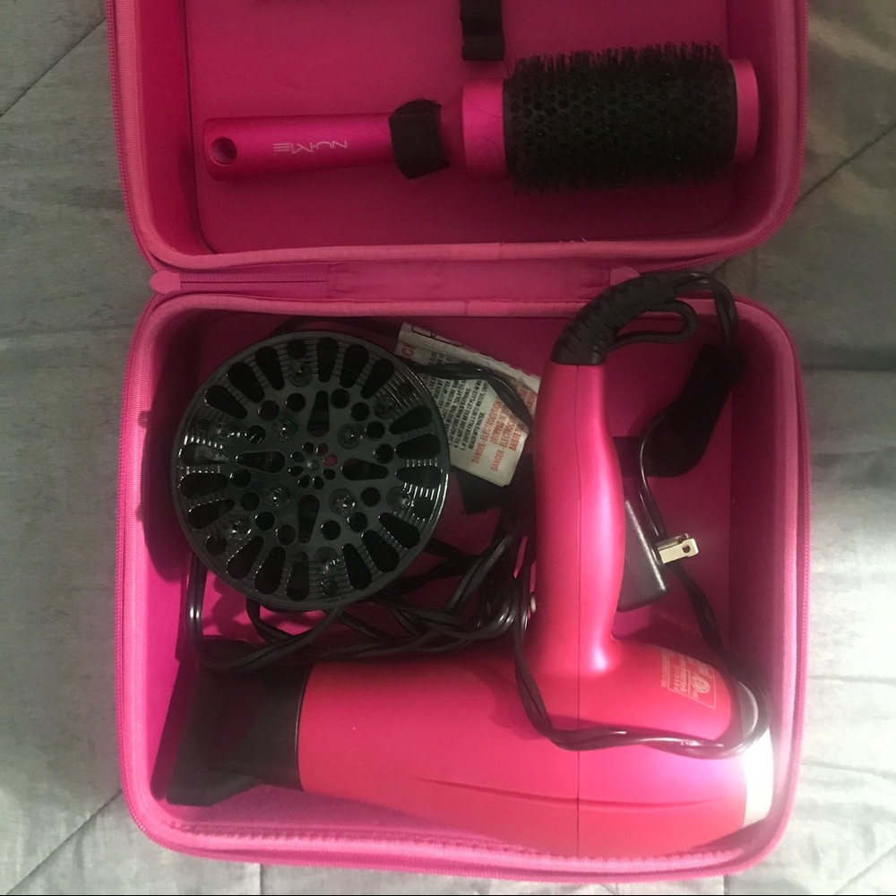 Hair blow dryer  set Hot Pink